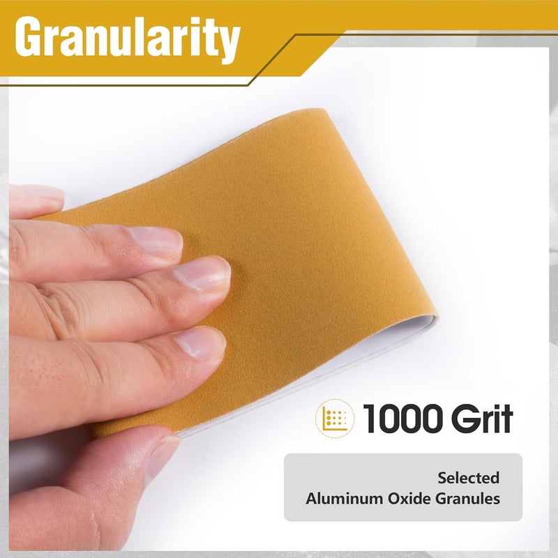 Shawya PSA Sandpaper Roll Longboard Sandpaper 1000-Grit 2-3/4in x 20 Yards Sandpaper Roll Self Adhesive Stickyback PSA Sanding Sheet Aluminum Oxide Longboard Sand Paper - Image 3